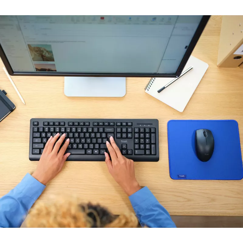 Trust Primo tastatūra ar peli birojam RF bezvadu QWERTZ vācu melna