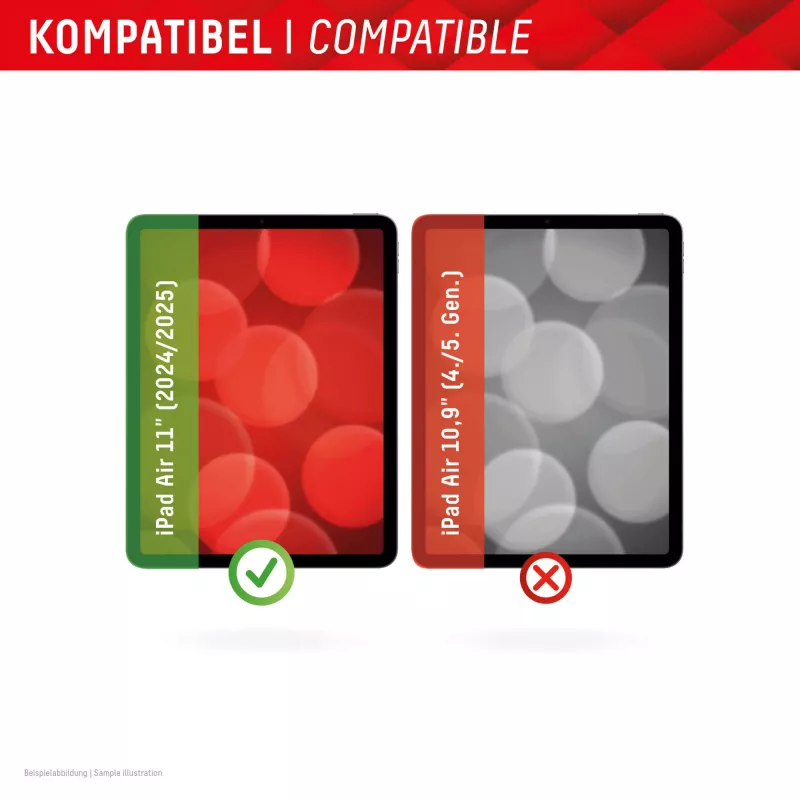Displex planšetdatora stikls (9H) Apple iPad Air 11 inch (2024/2025), Eco montāžas rāmis, neplīstošs, īpaši plāns, neredzams
