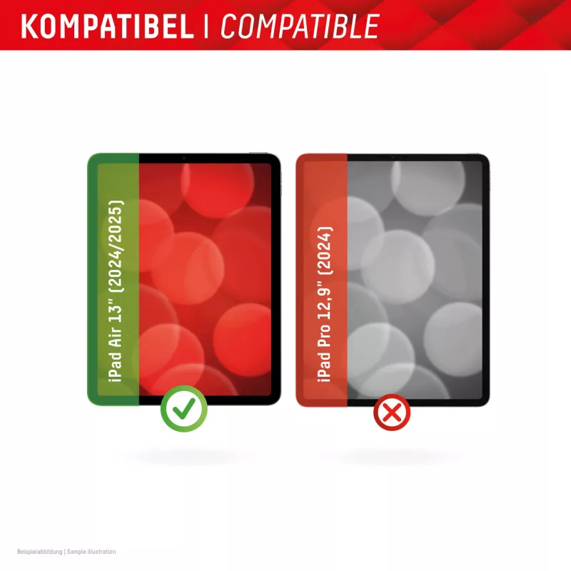 Displex planšetdatora stikls (9H) Apple iPad Air 13 collu (2024/2025), Eko montāžas rāmis, neplīstošs, īpaši plāns, neredzams