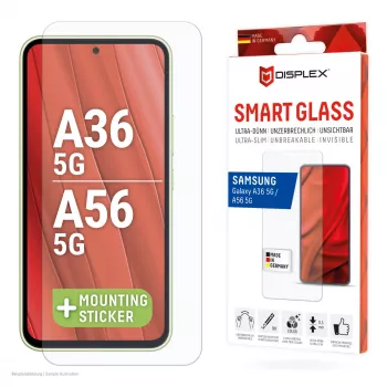 Displex Smart Glass (9H) Samsung Galaxy A36/A56, Mounting Sticker, unbreakable
