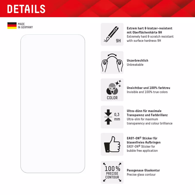 Displex Smart Glass (9H) Samsung Galaxy A36/A56, Mounting Sticker, unbreakable