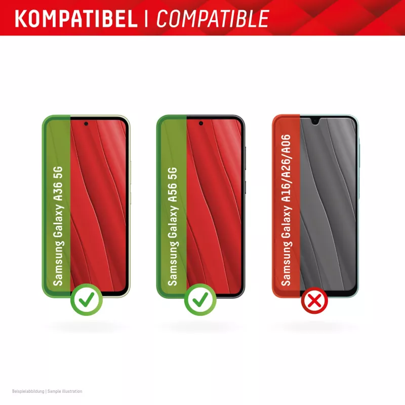Displex Smart Glass (9H) Samsung Galaxy A36/A56, Mounting Sticker, unbreakable