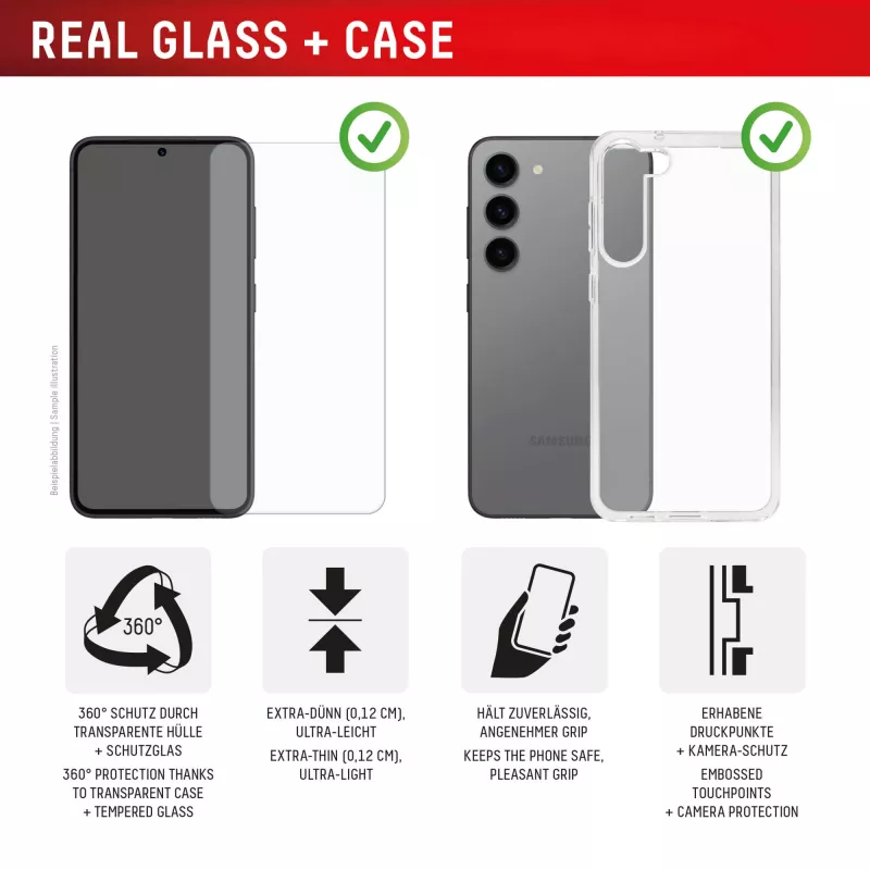 Displex ekrāna aizsargs (10H) Samsung Galaxy S24 FE, Eco montāžas rāmis, izturīgs pret skrāpējumiem