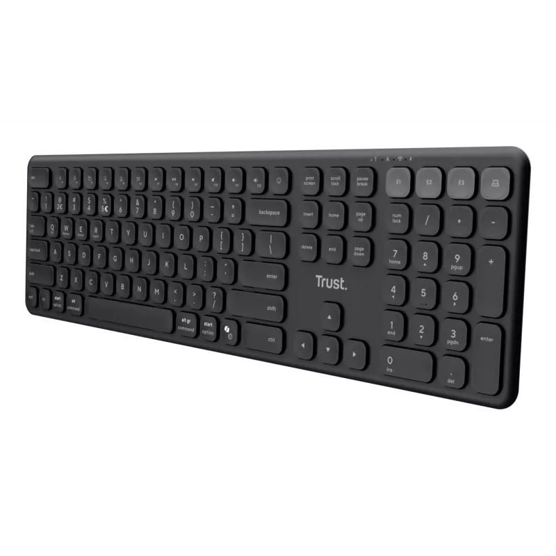 Trust Vaiya tastatūra Mājai/Birojam RF bezvadu + Bluetooth QWERTZ vācu melna