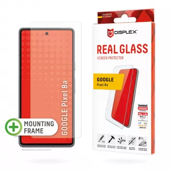 Displex ekrāna aizsargs (10H) Google Pixel 8a, Eco montāžas rāmis, izturīgs pret skrāpējumiem