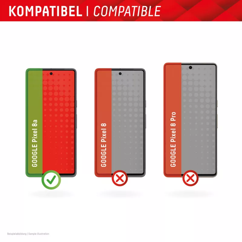 Displex ekrāna aizsargs (10H) Google Pixel 8a, Eco montāžas rāmis, izturīgs pret skrāpējumiem