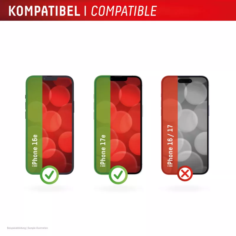 Displex ekrāna aizsargs + maciņš Apple iPhone 16e/17e, Eco montāžas rāmis, izturīgs pret skrāpējumiem