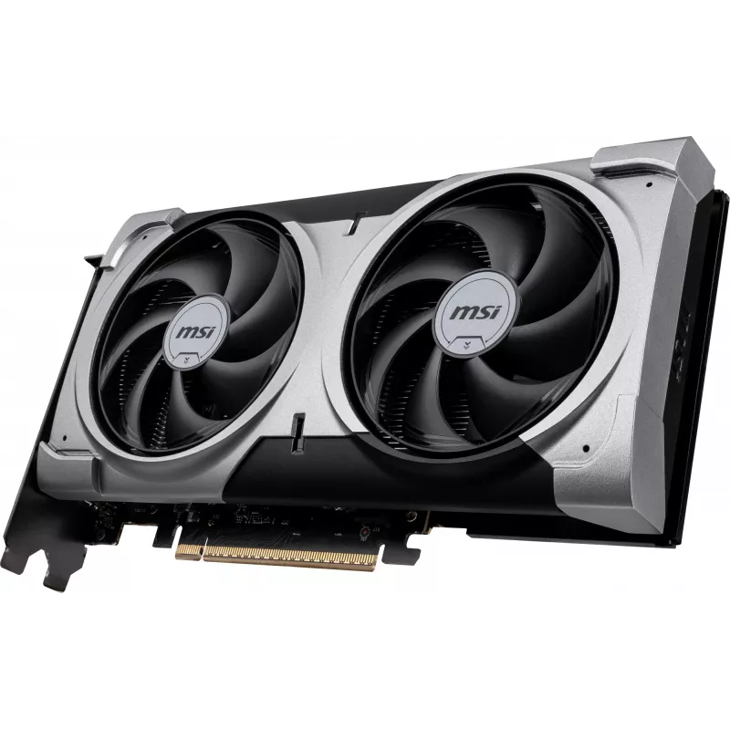 Grafikas karte MSI GeForce RTX 5060 Ti 16 GB GDDR7, PCIe 5.0, 128 bitu, 2602 MHz paātrinājums, 180 W, 2 ventilatori
