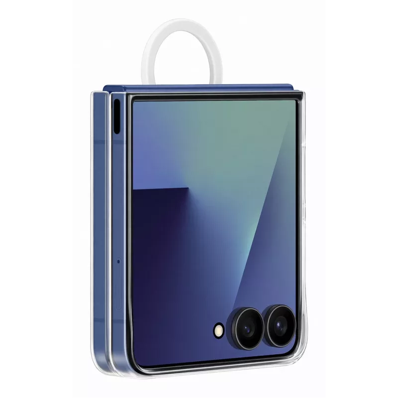 Samsung Galaxy Z Flip7 aizsargmaciņš — caurspīdīgs, modelis EF-QF766CTEGWW