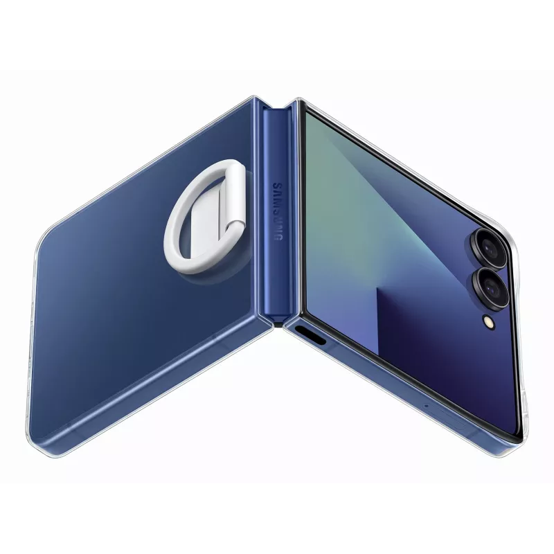 Samsung Galaxy Z Flip7 aizsargmaciņš — caurspīdīgs, modelis EF-QF766CTEGWW