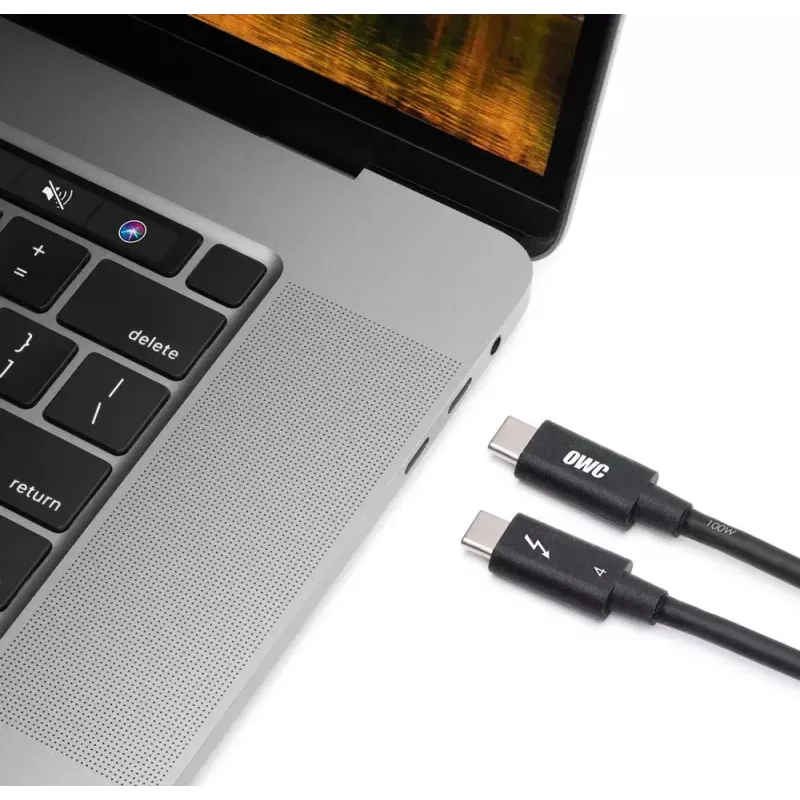 Thunderbolt kabelis OWC OWCCBLTB4C2.0M 2m 40 Gbit/s melns