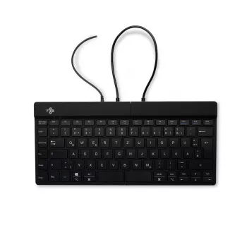 R-Go Tools ergonomiskā tastatūra R-Go Split Break v2 ar pārtraukumu programmatūru, ergonomiski sadalīta tastatūra, QWERTZ (DE), vadu savienojums, melna
