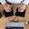 R-Go Tools ergonomiskā tastatūra R-Go Split Break v2 ar pārtraukumu programmatūru, ergonomiski sadalīta tastatūra, QWERTZ (DE), vadu savienojums, melna