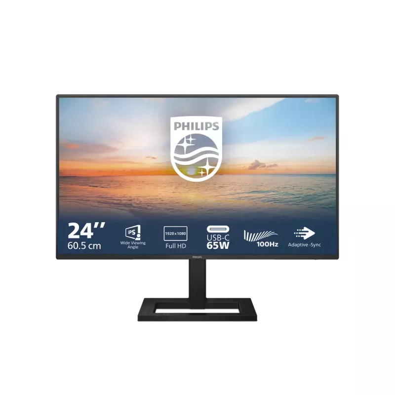 Philips 1000 sērijas 24E1N1300AE/00 datora monitors 60,5 cm (23,8 collas) 1920 x 1080 pikseļi Full HD LCD Melns