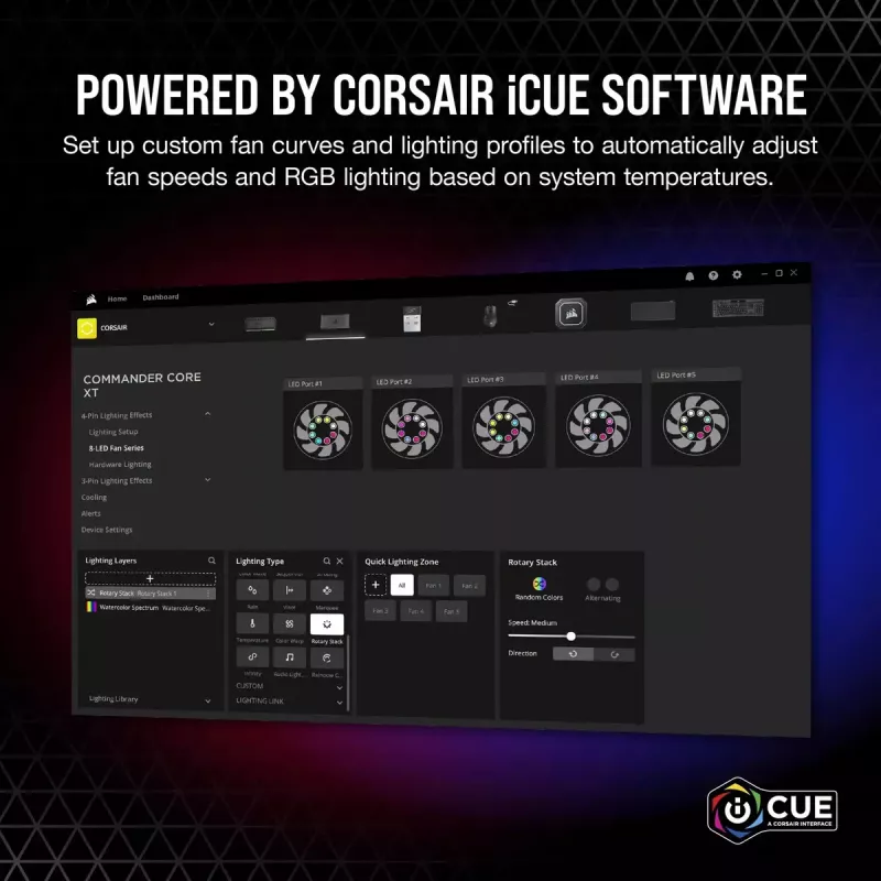 Ventilatora ātruma regulators Corsair iCUE Commander Core XT