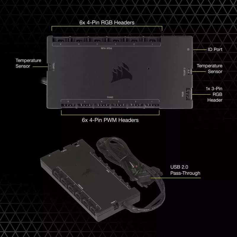 Ventilatora ātruma regulators Corsair iCUE Commander Core XT