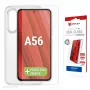 Displex ekrāna aizsargs + maciņš Samsung Galaxy A56, Eco montāžas rāmis, izturīgs pret skrāpējumiem