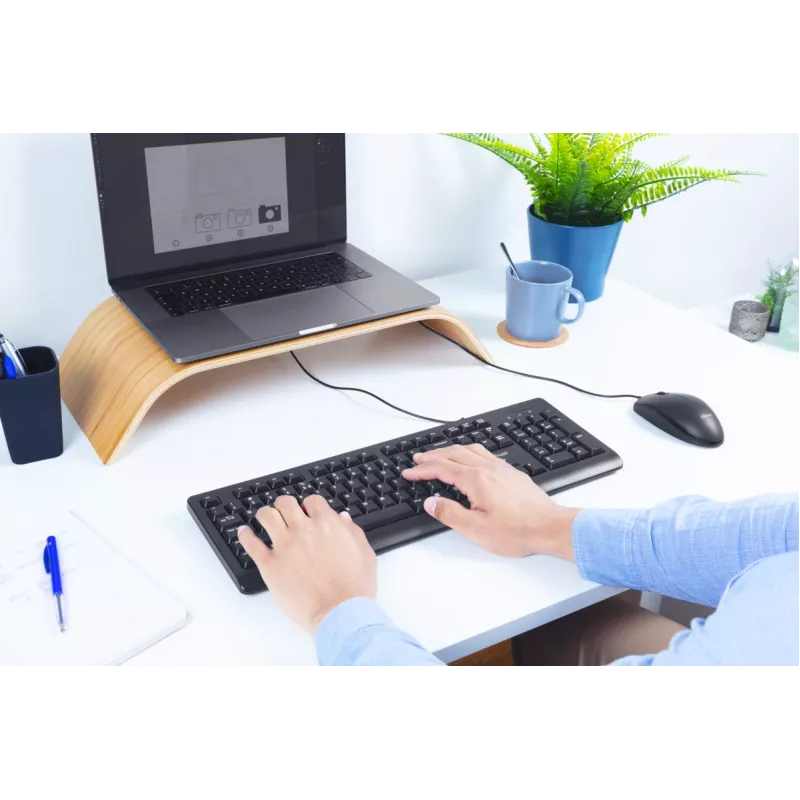 Trust Primo tastatūra Pele iekļauta Birojs USB Vācu Melna