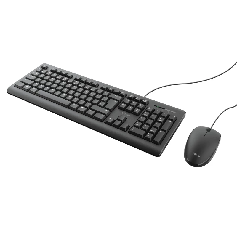 Trust Primo tastatūra Pele iekļauta Birojs USB Vācu Melna