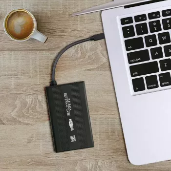 HDD/SSD korpuss QOLTEC 51861 2,5 collu SATA3 diskiem, USB 3.0, melns
