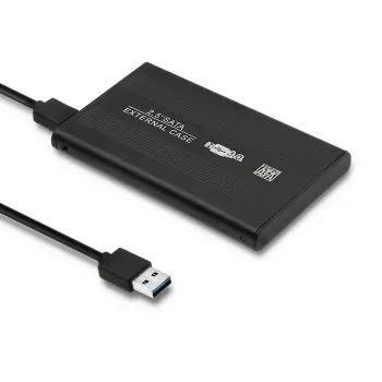 HDD/SSD korpuss QOLTEC 51861 2,5 collu SATA3 diskiem, USB 3.0, melns