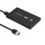 HDD/SSD korpuss QOLTEC 51861 2,5 collu SATA3 diskiem, USB 3.0, melns