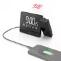 Hama Plus Charge digitālais modinātājpulkstenis melns