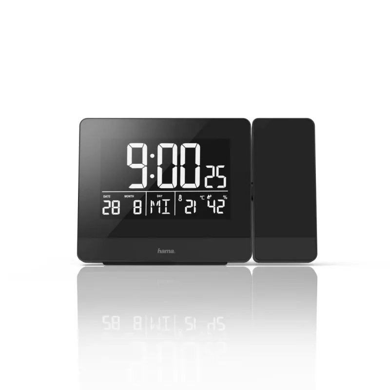 Hama Plus Charge digitālais modinātājpulkstenis melns