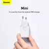 Baseus Super Si iekštelpu lādētājs balts ātrā uzlāde 12V 1xUSB-C