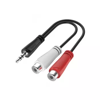 Hama 00200350 audio kabelis 0,15 m 3,5 mm RCA Melns