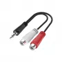 Hama 00200350 audio kabelis 0,15 m 3,5 mm RCA Melns