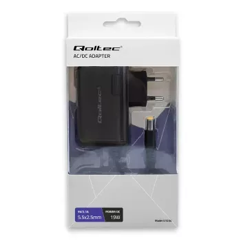 Strāvas adapteris Qoltec 51034 Iekštelpām 19W Melns 220-240V