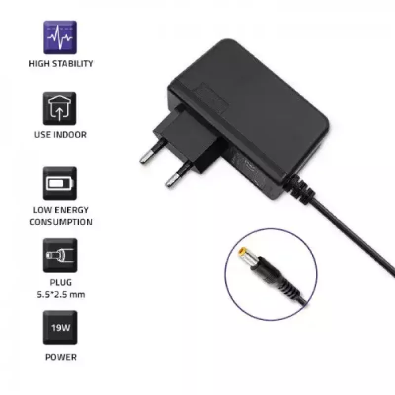 Strāvas adapteris Qoltec 51034 Iekštelpām 19W Melns 220-240V
