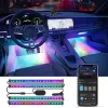 Viedā LED lentes apgaismojuma komplekts Govee RGBIC automašīnas salonam Bluetooth 30 cm