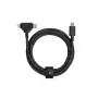 USB kabelis Native Union Belt kabelis Duo 1,5 m USB‑C uz USB‑C/Lightning melns