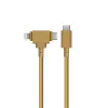 USB kabelis native union Belt kabelis Duo 1.5 m USB-C uz USB-C/Lightning dzeltens