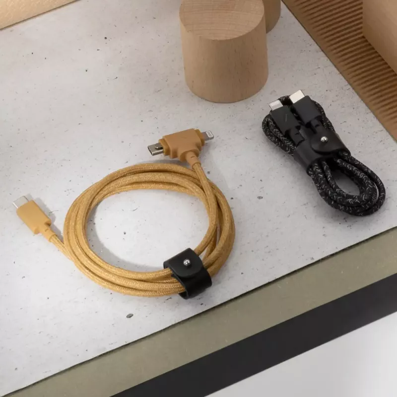 USB kabelis native union Belt kabelis Duo 1.5 m USB-C uz USB-C/Lightning dzeltens