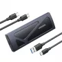 SSD korpuss Ugreen 15512 M.2 10 Gbit/s melns pelēks