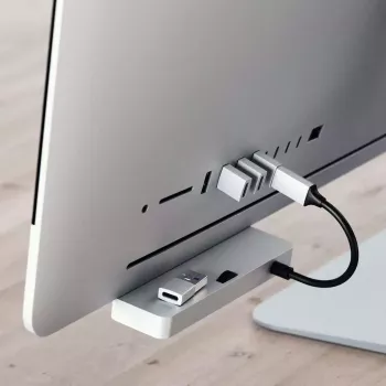 Satechi ST-TAUCS kabeļa savienotāja adapteris USB-A USB-C sudrabkrāsā