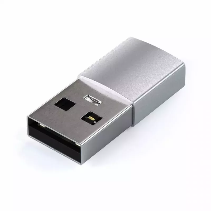 Satechi ST-TAUCS kabeļa savienotāja adapteris USB-A USB-C sudrabkrāsā