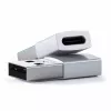 Satechi ST-TAUCS kabeļa savienotāja adapteris USB-A USB-C sudrabkrāsā