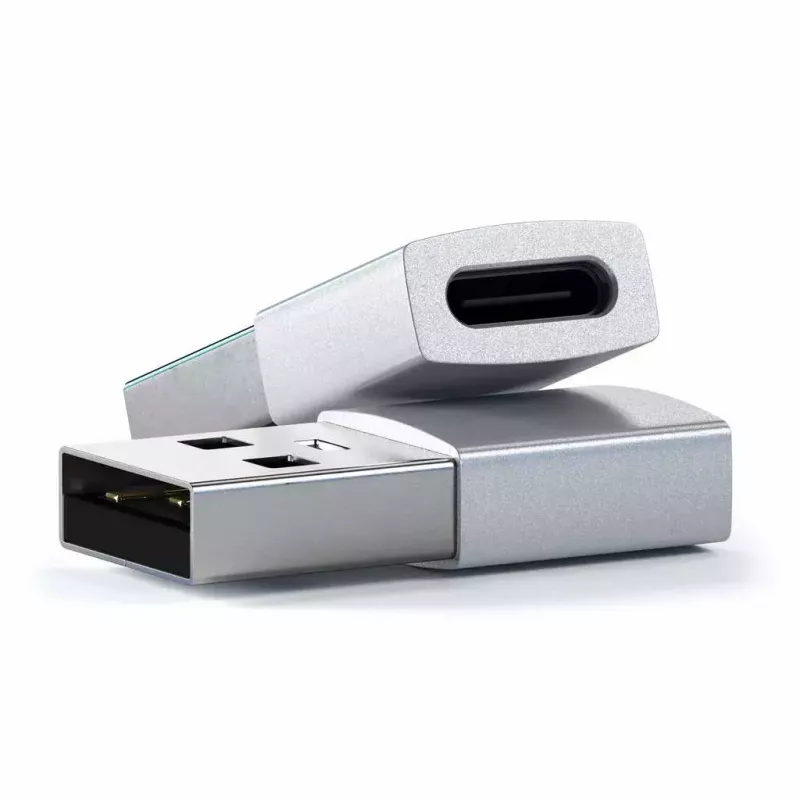 Satechi ST-TAUCS kabeļa savienotāja adapteris USB-A USB-C sudrabkrāsā
