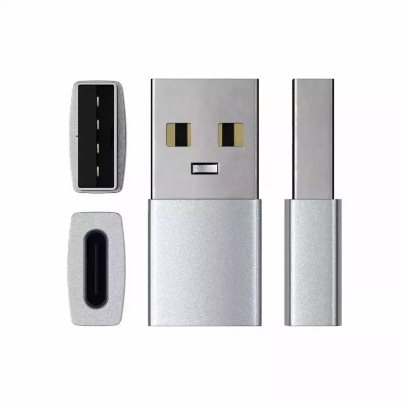 Satechi ST-TAUCS kabeļa savienotāja adapteris USB-A USB-C sudrabkrāsā