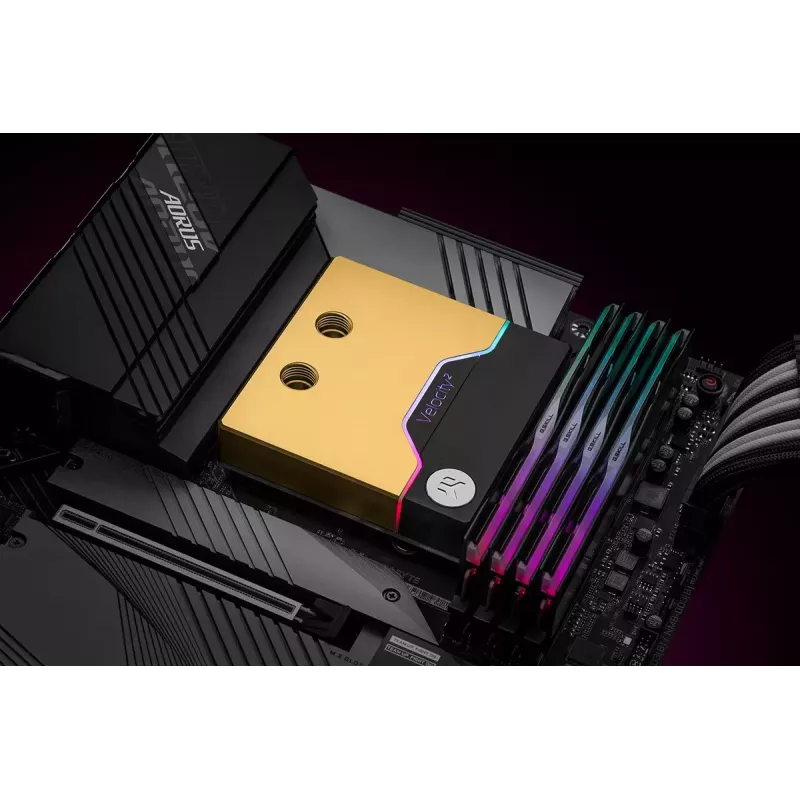 Ūdens bloks EK Water Blocks Brass Copper Melns Gold