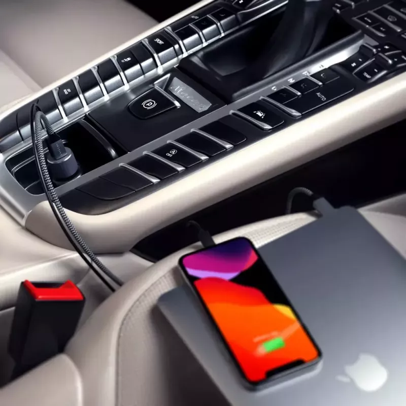 Auto lādētājs Satechi ST-TCPDCCM 72 W divu pieslēgvietu USB Power Delivery ātras uzlādes