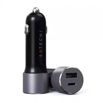 Auto lādētājs Satechi ST-TCPDCCM 72 W divu pieslēgvietu USB Power Delivery ātras uzlādes