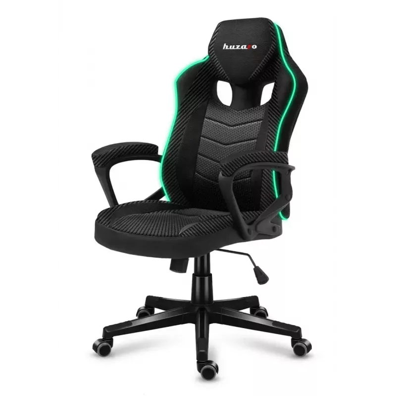 Spēļu krēsls huzaro Force 2.5 RGB Mesh — elpojošs siets, RGB apgaismojums, regulējams augstums, noliecams, 130 kg ietilpība