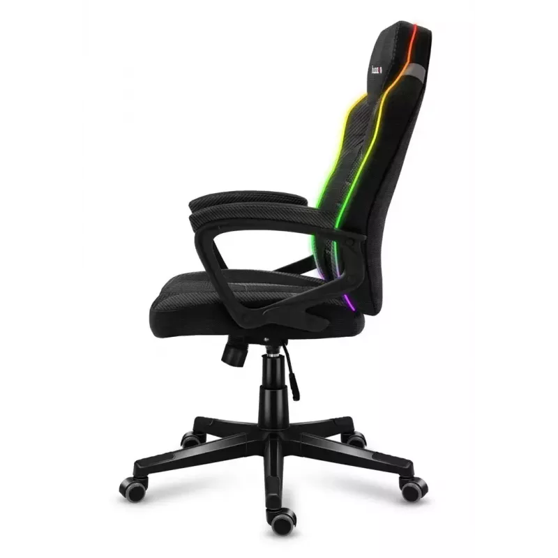 Spēļu krēsls huzaro Force 2.5 RGB Mesh — elpojošs siets, RGB apgaismojums, regulējams augstums, noliecams, 130 kg ietilpība
