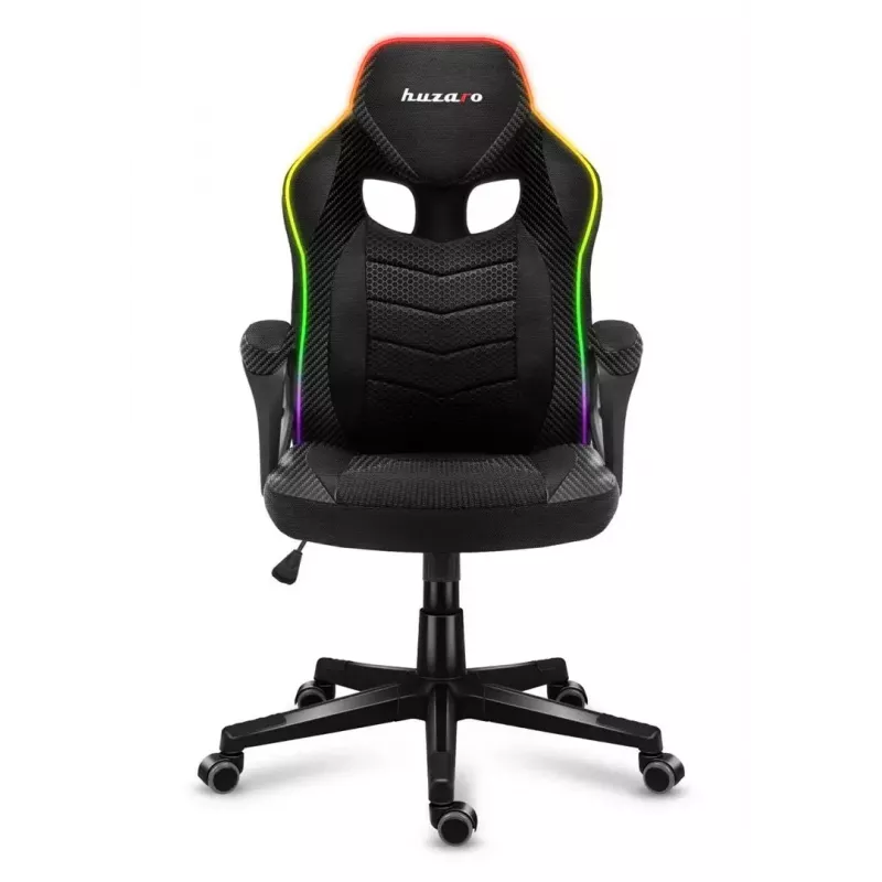 Spēļu krēsls huzaro Force 2.5 RGB Mesh — elpojošs siets, RGB apgaismojums, regulējams augstums, noliecams, 130 kg ietilpība
