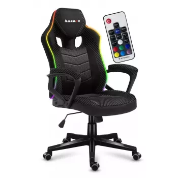 Spēļu krēsls huzaro Force 2.5 RGB Mesh — elpojošs siets, RGB apgaismojums, regulējams augstums, noliecams, 130 kg ietilpība
